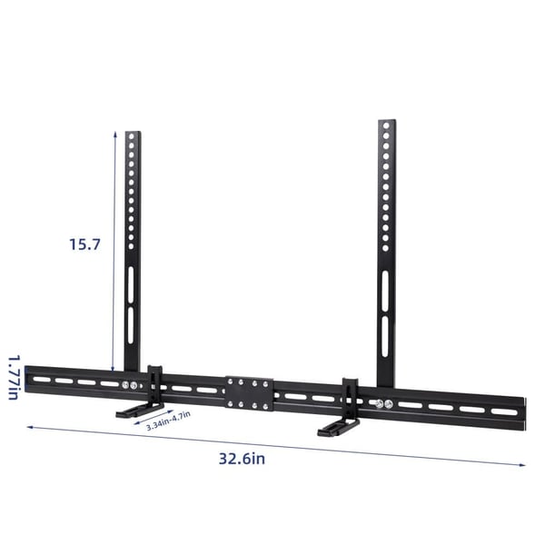 Soundbar montering, universel kompatibilitet, nem installation, Sort