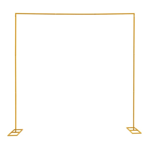 Bryllupsbue Stativ, Justerbar Højde, Holdbar Metal Konstruktion,9,8X9,8FT, Guld