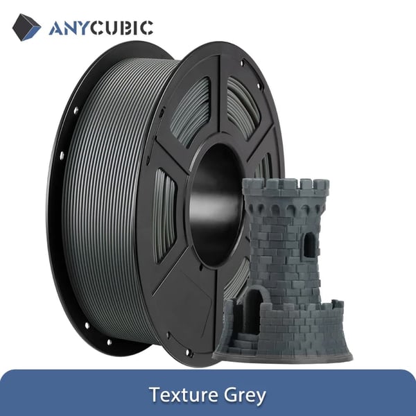 3D-printfilament, 1,75 mm diameter, miljøvenligt materiale,10kg Tekstur Grå