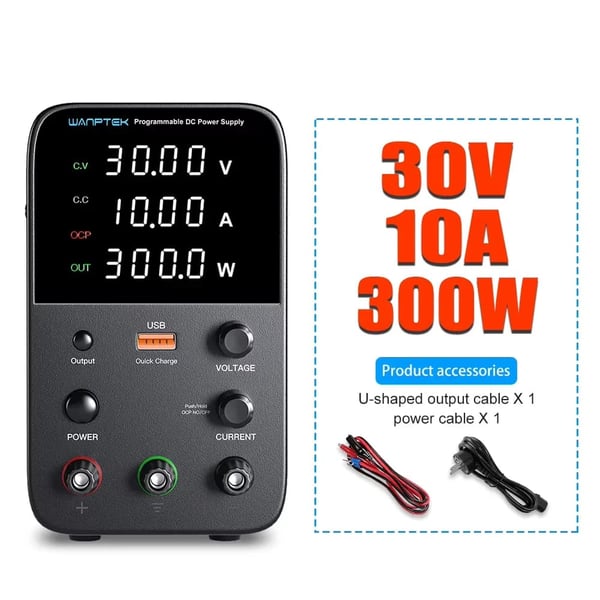 DC Virtalähde, Säädettävä Jännite, 10A Ulostulo,WPS3010H 30V 10A