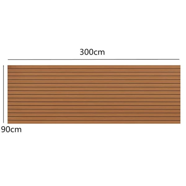 Marine Gulvbelægning, Selvklæbende, Skum Teakdæk, , Brown 300x90cm