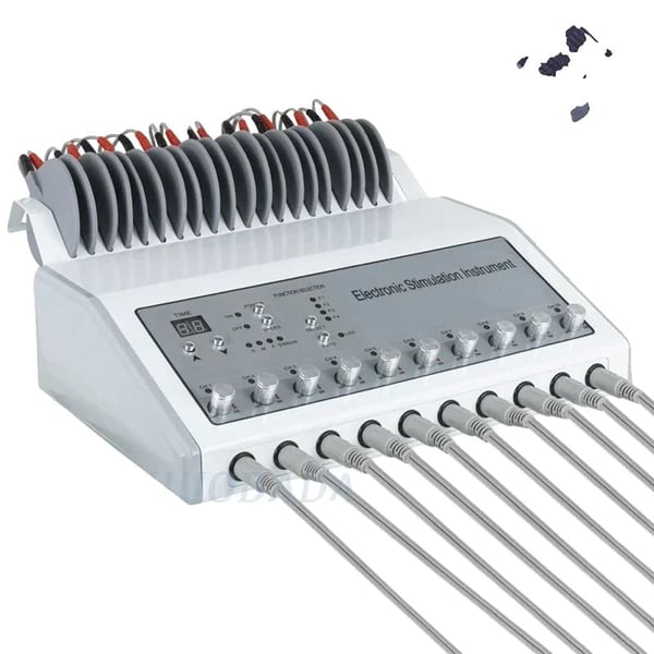 EMS Muskelstimulator, 10 kanaler, justerbar pulsfrekvens,EU STIK