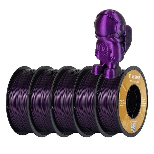 3D-printer filament, Silk PLA, Dual Color,Silke Sort Rose rød