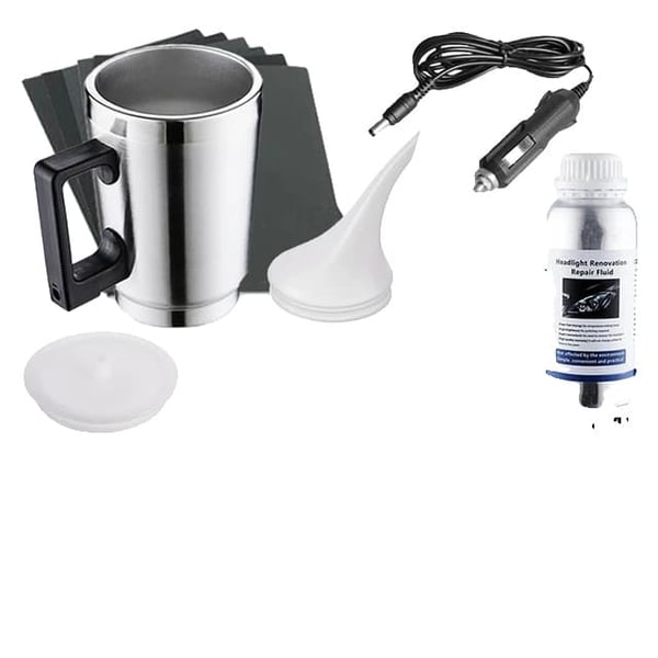 Bilforlygter Restaureringskit til Biltygter, Kemisk Poleringsmiddel, 800ML Flydende Polymer, 800ml og 12v