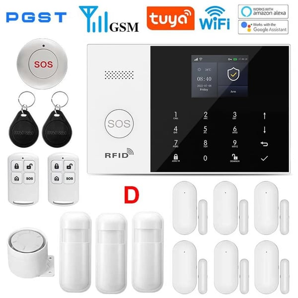 Alarm System, Trådløs Forbindelse, Smart Home Kompatibilitet,D-2G-EU