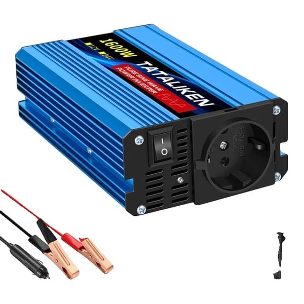 Puhtaan aaltoon perustuva invertteri, 4000W teho, LCD-näyttö, 1600W EU, 12V, 220V 50HZ