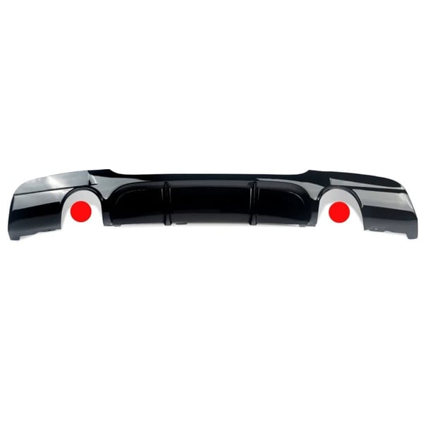 Bageste kofanger diffuserlip, til BMW 3 Series E90 E91, M Sport pasform, blank sort,dobbel side A