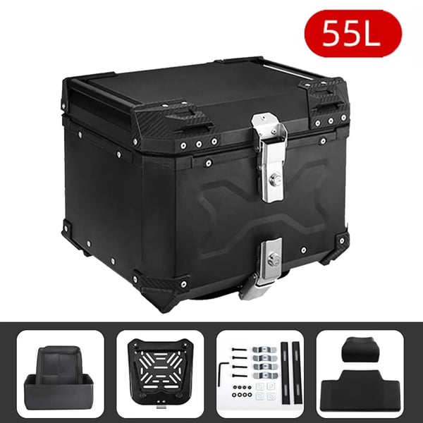 Moottoripyörän takalaukku, vedenpitävä, irrotettava,X-55L-MUSTA