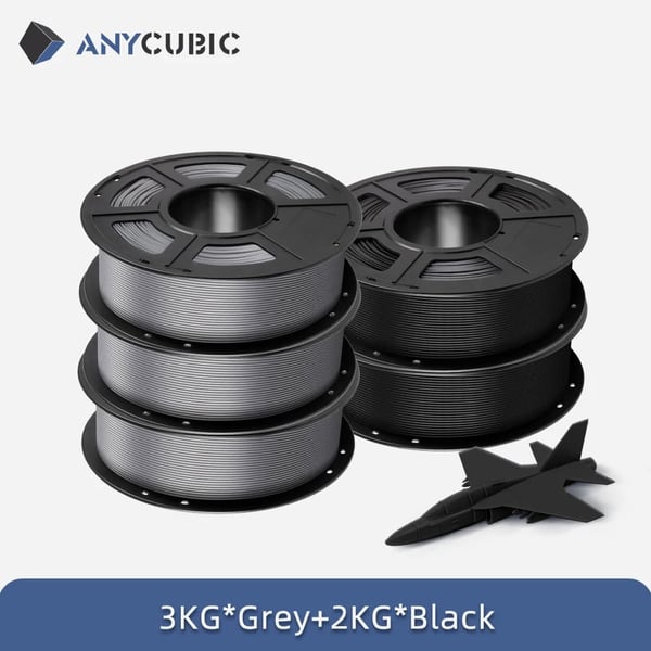 ANYCUBIC PLA Filament, 5KG Økologisk Materiale, Flere Farvekombinationer,5KG Kombination E