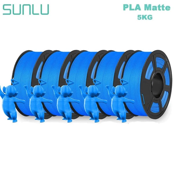 PLA Matte Filament, 1,75MM Diameter, 5 KG Vægt,Matte 5 Blå