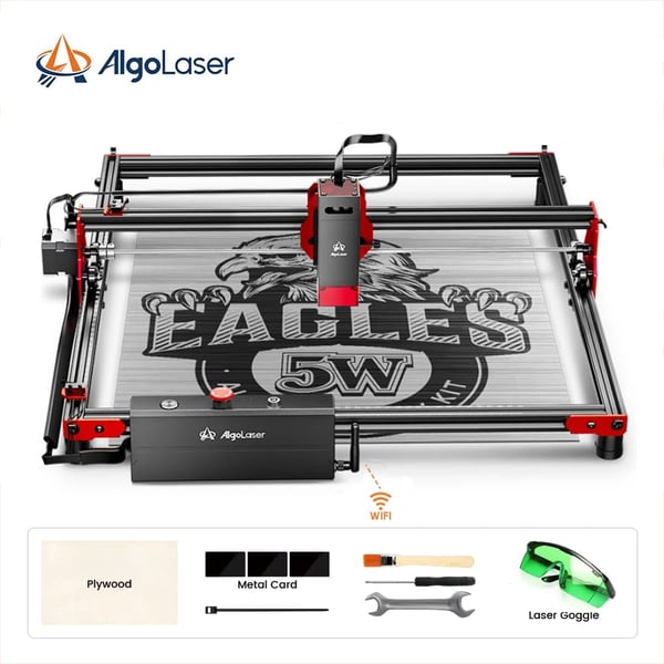 Lasergravering Printer, Justerbar Effekt, Udvideligt Område,KIT 5W 40x40cm