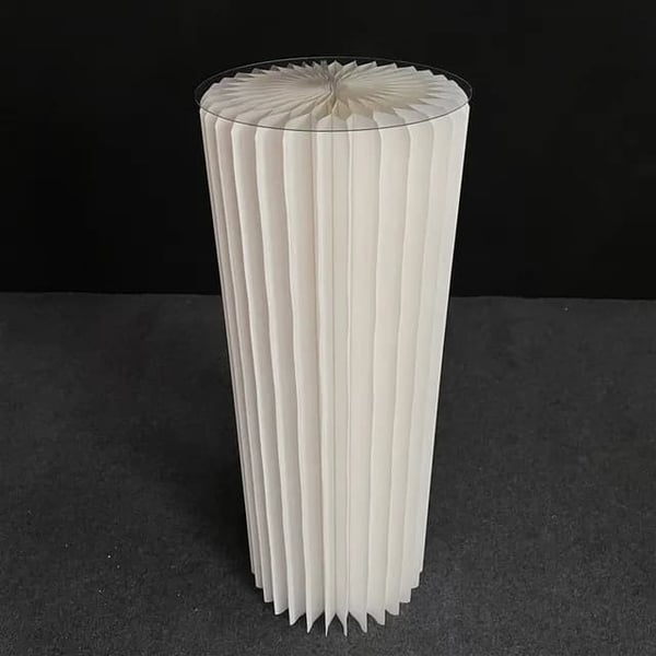 Kagestander, Foldedesign, Bryllupsdekoration, H80cm hvid