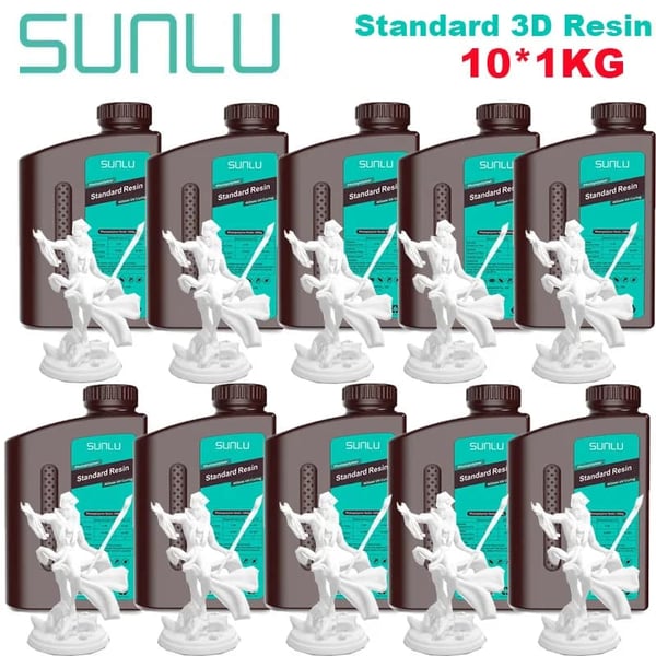 SUNLU 3D Print Harpiks, 10KG Standard, Vandvaskbar Funktion,Standard WT