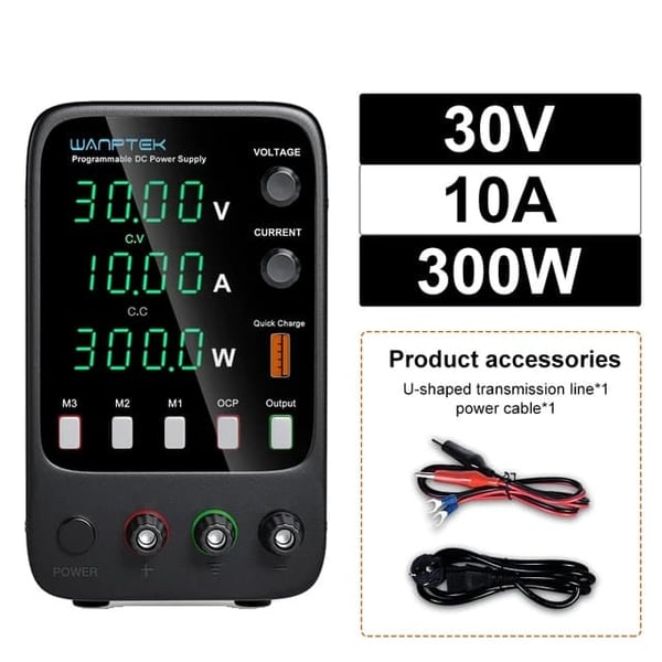 Laboratorion virtalähde, säädettävä jännite, LED-näyttö, 4 numeron APS3010H