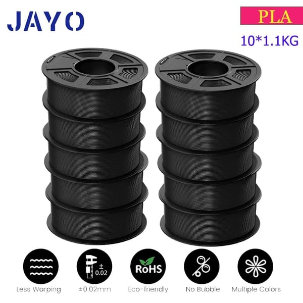 3D-printer filament, 1,75 mm diameter, miljøvenligt materiale,PLA 10BK