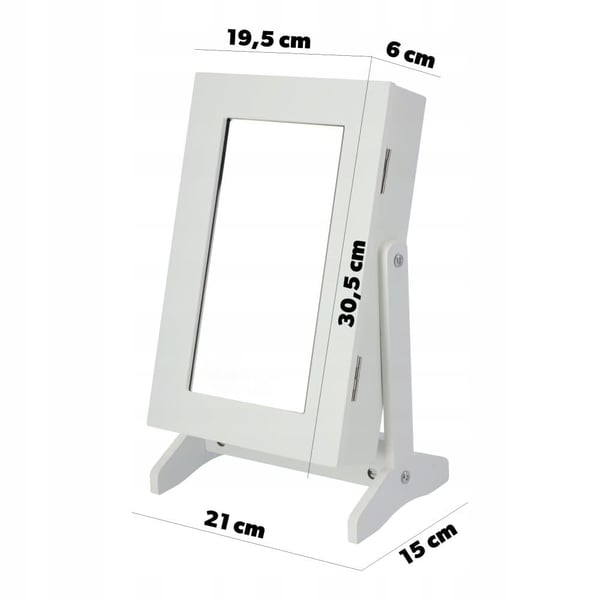 Smykkeskab, Træmateriale, 30 cm Højde, 25 cm Bredde, 15 cm Dybde, Organiseret Rumdesign