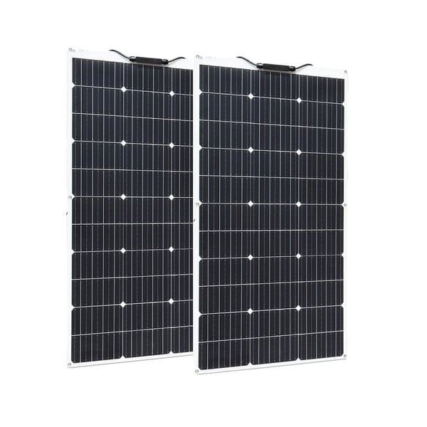 100W Fleksibelt Solpanel, Høj Effektivitet, Letvægt & Vandafvisende,2 stk 100W