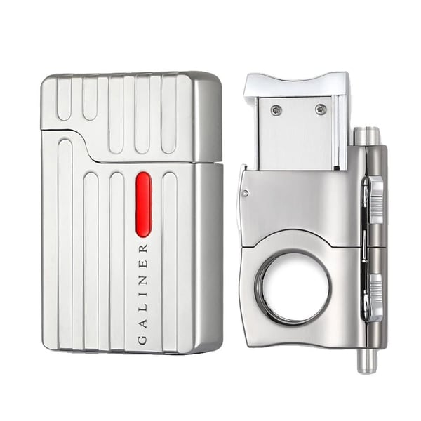 Cigar Tilbehør, Vindafvisende Lighter, Cutter Sæt,Lighter og Cutter