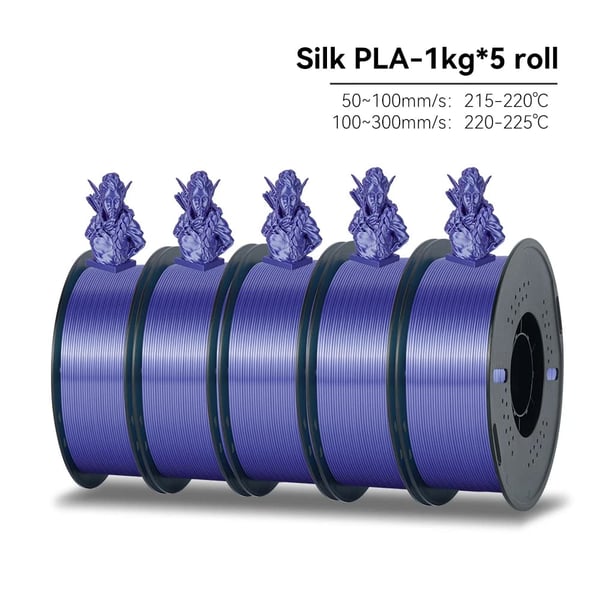 3D-printer filament, silke materiale, farveovergangsevne,Silke Enkelt Lilla