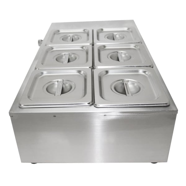 Chokolade Smeltetank, 1000W Effekt, 6 Beholdere, Temperaturinterval 30°C - 80°C, Rustfrit Stål Konstruktion, Præcis Temperaturkontrol