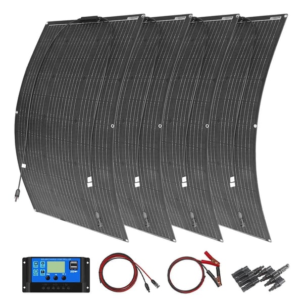 Solpanel Kit, Fleksibelt Design, Høj Effektivitet,solcellesæt 400w