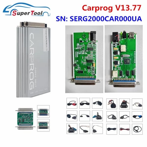 Carprog V1377 ohjelmoija, verkkopohjainen ohjelmointi, ECU-sirun kääntö., Carprog V1377 Set