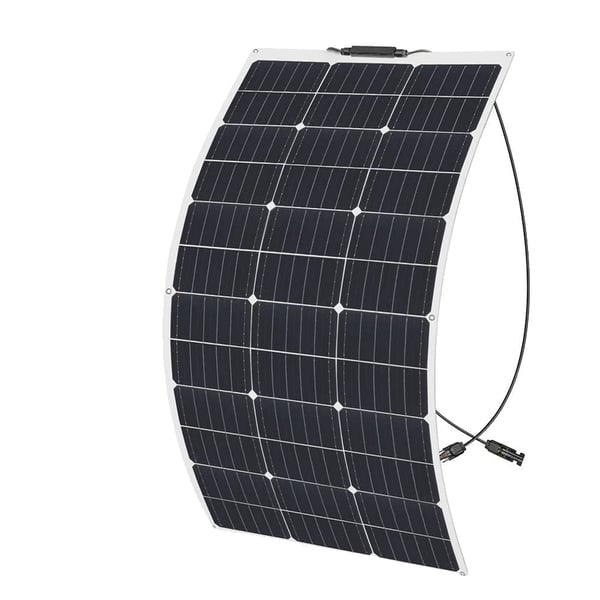 Solpanel 100 W, fleksibelt monokrystallinsk modul med 24% effektivitet, vandtæt design, 18 V 100 W