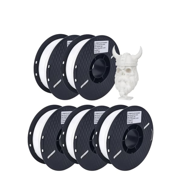5KG PLA filament, diameter 1,75 mm, printtemperatur 190-230°C,5KG Hvid PLA