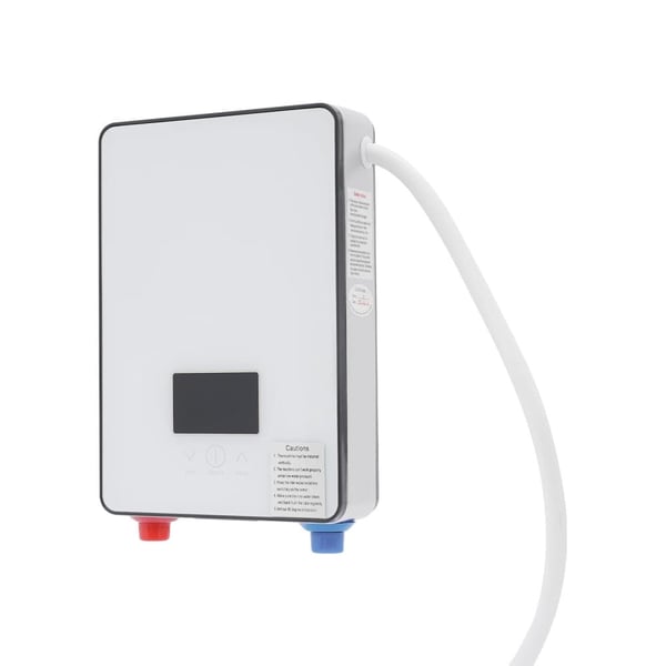 Elektrisk Vandvarmer, Øjeblikkelig Varmt Vand, Væghængt Design,220V, 6kw, Hvid