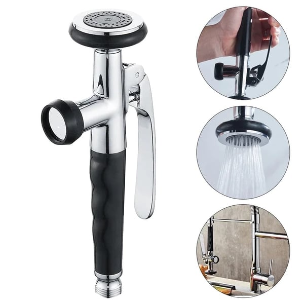 Køkken Sprayhoved, Ergonomisk Håndtag, Holdbart Messingmateriale,sort