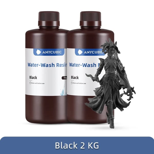 3D Printer Resin, Høj Præcision, Lav Lugt,Sort 2kg