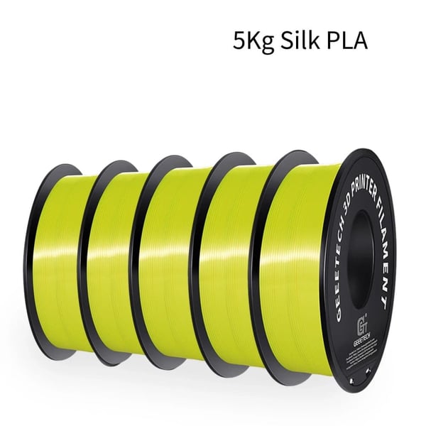 3D Silke PLA Filament, 1 kg, Biologisk Nedbrydeligt Materiale,Gul