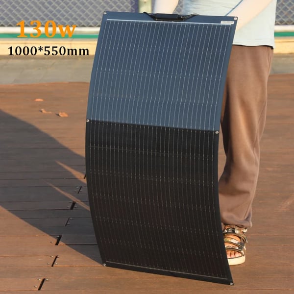 Solpanel, monokrystallinsk, vandtæt,130w 1000x550mm-a