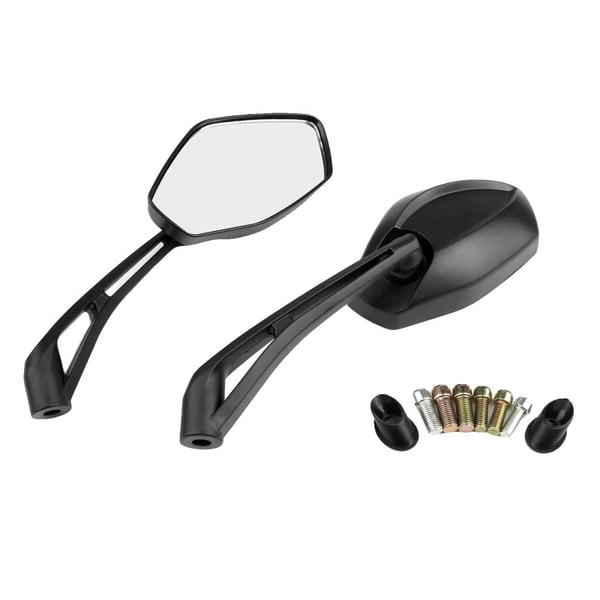 Bakspejle, 155 mm bredde, 85 mm højde, M8/M10 gevind, klar spejloverflade, høj kvalitet ABS-plastik