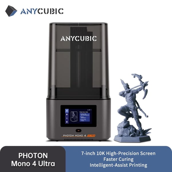3D Harpiksprinter, 10K Præcision, Stort Printvolumen,Photon Mono 4 Ultra
