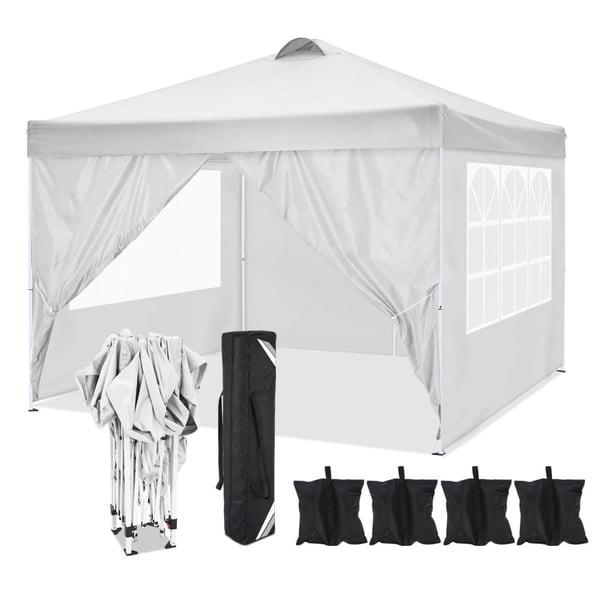 Gazebo, Vandtæt, Sammenklappelig,Hvid