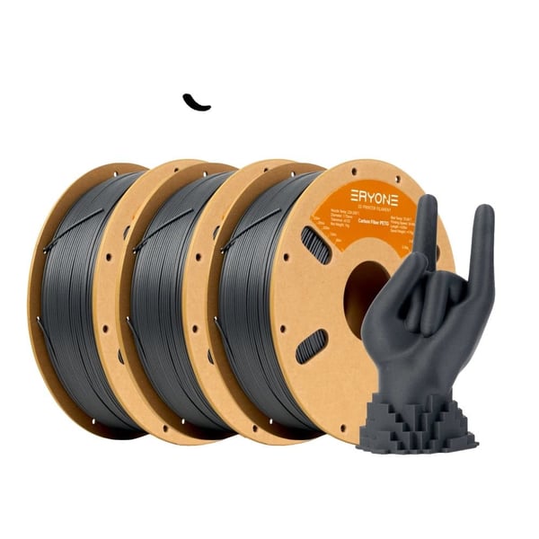 Kulstoffiberfilament, 1,75 mm diameter, høj sejhed,Mørk Grå-3kg