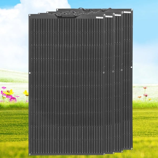 Fleksibelt solpanel kit, 100W kapacitet, 24% effektivitet,4stk 100W