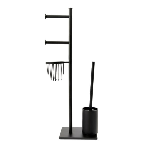 Papirhåndklædeholder, Rustfrit stål, 12,5 x 7 x 5 tommer, Egnet til standardruller, Mat sort finish, Skridsikker bund