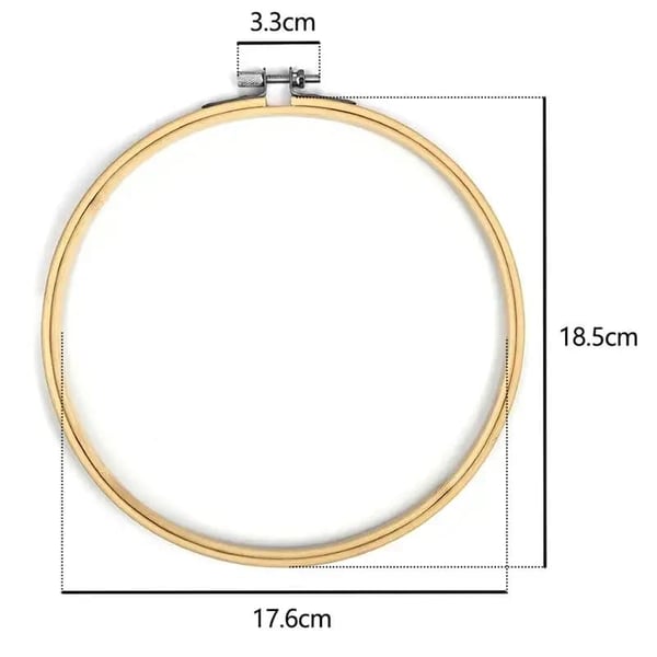 Broderirammesæt, Justerbart Design, Alsidig Håndværk,18cm-10stk