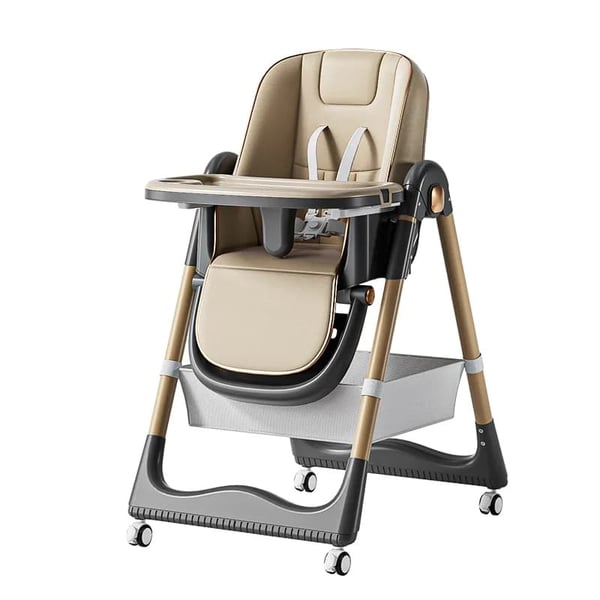 Babystol, lutningsfunktion, 7-nivåers höjdjustering,Brun