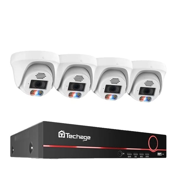 POE Sikkerhedskamera System, 4K Opløsning, Ansigtsgenkendelse, , 3T（户外运动）, 8CH 4pcs 8MP Cameras