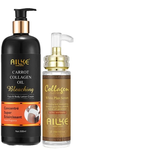Hudblegnings Serum, Reducer Pletter, Økologisk Kollagen, Lotion og Serum