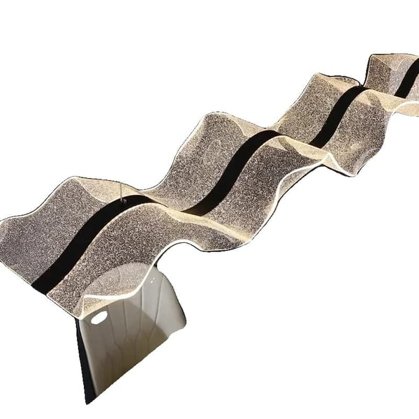 Loftlampe, justerbar højde, moderne stil, sort, længde 150 cm, RC fjernbetjening dæmpning