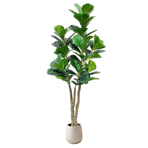 Kunstig Fiddle Leaf Træ, Realistisk Design, Nem Vedligeholdelse,150cm, Grøn