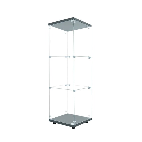 Vitrineskab, Glas Konstruktion, Indbygget LED Belysning,Klar
