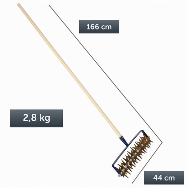 Kultivaattori, 166 cm pituus, Monikäyttöinen työkalu, Teräsmateriaali, Sopii erilaisille maatyypeille, Kevyt muotoilu