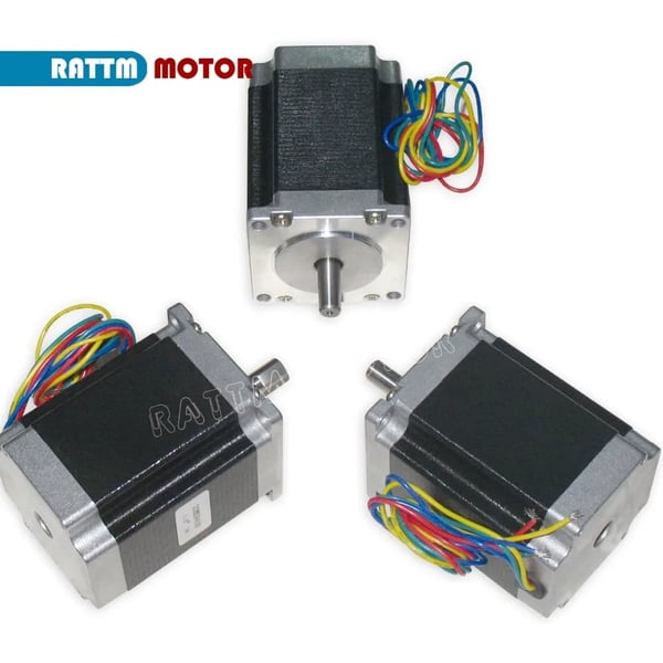 Stepper Motor, 270 Oz-in Holdet Moment, 1.8 Grad Trin Vinkel,Aksel 8mm, 3Stykker en masse