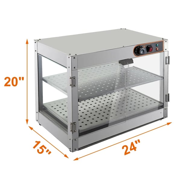 Varmeskab, 800W effekt, 30-85°C temperaturinterval, holdbar rustfrit stål konstruktion,Sølv