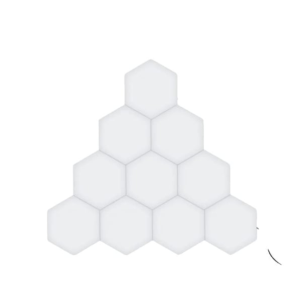 Modulære hexagonale LED væglamper, berøringsfølsom kontrol, nem installation,10, EU